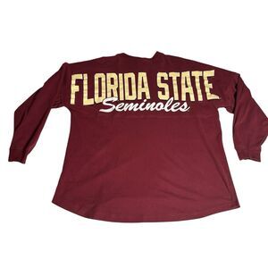 Knights Apparel Florida State Seminoles Garnet Long Sleeve Spirit Jersey M